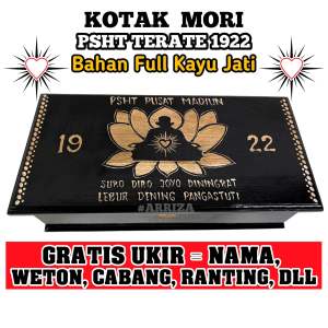 Kotak Mori Psht Kayu Jati Motif Ukir Orang Bertapa PSHT TERBARU (FREE UKIR NAMA) / Tempat Penyimpanan Sabuk Mori Sh Terate / Kotak Mori Psht Kayu Jati / Kotak Mori Psht Aesthetic / Kotak Mori Psht Anti Rayap / Kotak Mori Setia Hati Terate 1922