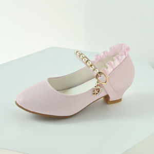 Giày Cao Gót Thời Trang Mới Cho Trẻ Em Giày Biểu Diễn Bằng Da Trắng Giày Biểu Diễn Cho Bé Gái Giày Công Chúa Giày Trẻ Em Màu Trắng