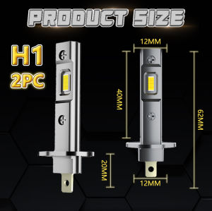 H1 LED CANBUS Lights for Car 210000LM 1:1 Halogen Size Automobile Fog Lamp Fanless Plug And Play 6000K White Lights 12V No Error