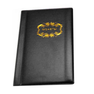 1pc Coin Collection Book Album with 120 for Displaying Tokens Medallions and Badges Double Row Scrapbook for Collectors