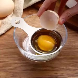 Stainless Steel Egg Separator Strainer Filter White Yolk Divider Kitchen Baking Tool Easy Clean