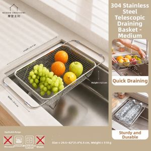 MODERN SWEETHOME | 304 Stainless Steel Adjustable Sink Rack