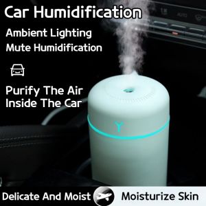 Portable USB Air Humidifier with Colorful LED Light - Cool Mist Aroma Oil Diffuser for Bedroom Home Office & CarHumidifi Amagi