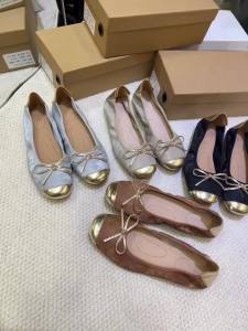 authentic womens flat shoes cowhide shallow mouth low heel non-slip soft sole shoes square toes