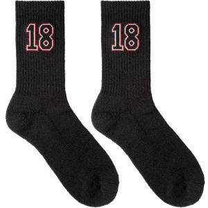 Sockkon Mens High-Tube Cotton Socks Fitness Sports Thick Black Original Texture Novelty Mens Spring Season Sk-18
