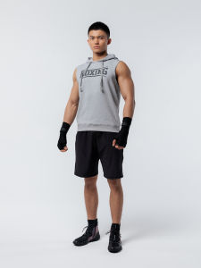 Decathlon Couples Boxing Training Vest Black Shorts Mens Womens Sweat Wicking Breathable Fitness Clothing Hoodie Sleeveless