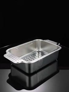 ตะแกรง ล้างผัก คว่ำจาน ฟื้นฟู ปรับขนาด ยืดหด สแตนเลส ตะกร้าล้างผัก ล้างจาน