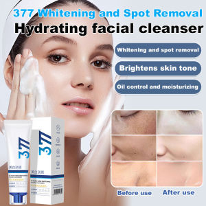 377 Facial Cleanser Whitening Essence Cleanser Lightens Spots Improves Dullness and Moisturizes Official Authentic 377洗面奶美白精华洁面乳
