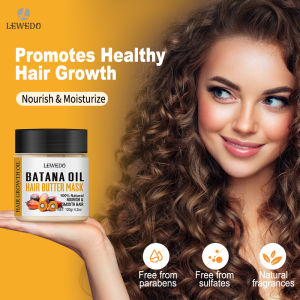 Lewedo Batana มาส์กผมมาส์กผมผมลื่นไหมช่วยเพิ่มความชุ่มชื่นแห้งและผมมันวาว