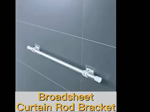 Self-Adhesive Curtain Rod Holder Hook Adjustable Clip Wall Hanging Rack Holder