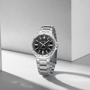 NAVIFORCE Original Quartz Watch for Men Calendar Stainless Steel Strap Luminous Pointer Round Case Waterproof 30m Men Casual Fashion Watch NF9266