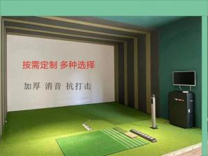 Customized Indoor Golf Simulator Curtain HD Projection Screen Strike Cloth Single Double Layer Silencer Acoustically Transparent Fabric