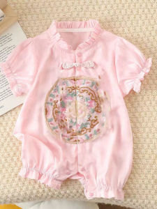 Trang Phục Trẻ Em Phong Cách Trung Hoa Mới Cho Bé Gái Quần Áo Trẻ Sơ Sinh Quần Áo Lễ Tháng Bảy Quần Áo Trẻ Em Mùa Hè