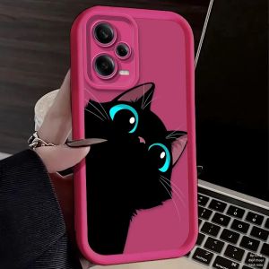 Bandai | Ốp Điện Thoại Silicon Mềm In Hình Chân Mèo Đen Dễ Thương Cho Xiaomi Redmi Note - Ốp Lưng Chống Trầy Xước Nhẹ Tương Thích Với Nhiều Mẫu Máy