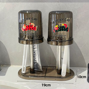 Home Dental Care Cup Holder Toothpaste Organizer Electric Toothbrush Stand Spill Proof Spout Design Bathroom Accessories