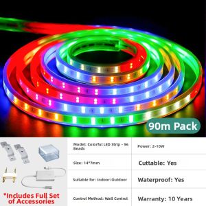YUANMUXUAN | LED Color Changing Strip Light Water Resistant Outdoor Bright Decorative