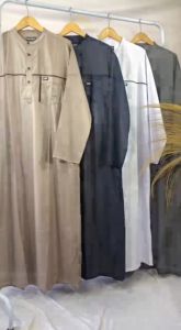 [S-3XL] Jubah Gamis Pria Laki Laki Dewasa Model Terbaru Motif Warna Kombinasi Lengan Panjang Keren Modis Kerah Shanghai Bahan Spunpoly Premium Adem dan Nyaman dipakai Jubah Lokal Jubah Mesir Jubah Maroko Jubah Saudi Jubah Keren