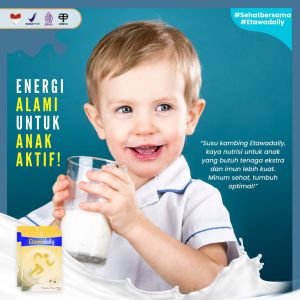 Etawadaily susu kambing etawa plus Madu pertumbuhan gigi dan tulang anak