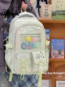 BANGGIRL | Balo Học Sinh Dung Lượng Lớn Hỗ Trợ Đốt Sống Phong Cách Học Đường