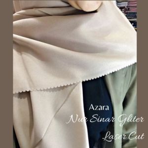 HIJAB SEGI EMPAT AZARA NUR SINAR GLITER SHINAR GLAMOUR LASER CUT