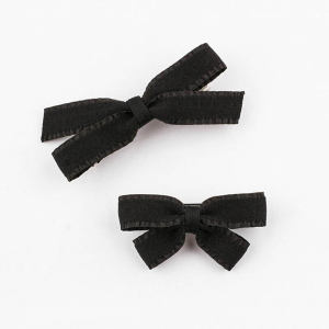 Charming Black Lace Edge Bows Duckbill Clip Side Edge Small Hair Clip Bang Clip