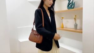 Túi xách nữ đeo chéo da mềm nhiều ngăn thời trang phong cách Hàn Quốc