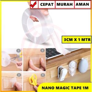 Nano tape double panjang transparent super kuat