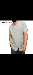 Outfit Pria Relaxed Fit & Kemeja Katun Tipis Ringan