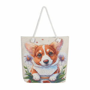 Túi Vải Canvas Hoạt Hình Dung Tích Lớn Cho Phụ Nữ Đi Làm Bằng Tay Túi Đeo Vai Đơn Túi Xách Vải Cotton Mềm Mại Có Khóa Kéo