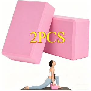 2PCS Yoga Blocks - Made from High-Density Foam Lightweight Supportive And Odor-Free - Essential Yoga Gear for Women Gym