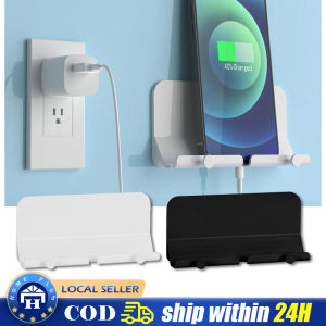 Wall Mounted Storage Box Multifunction Punch Free Organizer TV Remote Control DIY Mobile Phone Plug Charging Holder