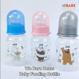 We Bare Bears 4oz/125ml / 8oz/250ml Botol Susu Bayi / Standard Neck Baby Feeding Milk Bottle BPA Free 30406 30421 WBB
