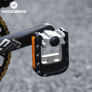 【SG Delivery】ROCKBROS Bicycle Foldable Pedals Anti-slip Sealed Bearings Bike Pedal Aluminium Alloy Durable Universal Reflective Pedal For Folding Bike MTB