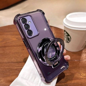 Samsung A56 A36 A16 A55 A04S A35 A15 A25 A14 A24 A34 A54 A13 A05S ป้องกันกล้องสี่มุมหรูหราฝาครอบป้องกันโทรศัพท์ตก + ขาตั้ง