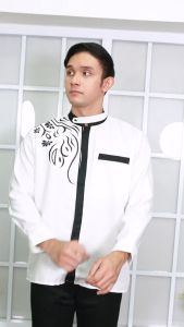 Baju Kemeja Pria KOKO PASHA Bordir Dewasa Bapak Ayah / Baju Koko Lebaran Couple