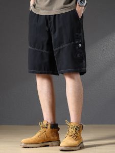 Quần Short Công Sở Cotton Nguyên Chất Cho Nam Cỡ Lớn Thoáng Khí Thấm Mồ Hôi Mùa Hè Quần Năm Mảnh Thêu Cỡ Lớn