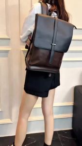 100% Crazy Horse Leather Men Backpacks Fashion Male School Bags Men Travel Bagpacks