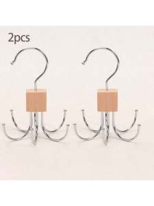 Multi purpose clothes hanger 360 degree rotatable metal clothes with 6 claw hooks belt hangers wardrobe hangers scarf racks