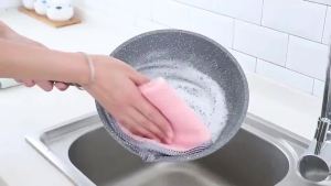 Water absorbing non greasy cloth dishwashing cloth kitchen specific thickened non shedding cloth table wiping cloth hand wiping cloth cleaning towel