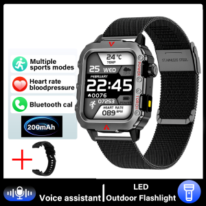 G.L Wear 2025 New Sports Smart Watch Bluetooth Talk LED Flashlight Multi-function Outdoor Sports Smart Watch for Men Women