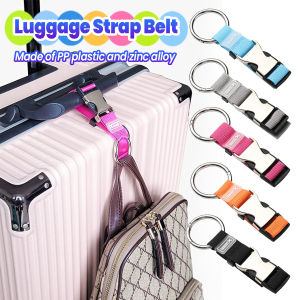 Ellebreen Luggage Hanging Straps Nylon Baggage Adjustable Buckle Straps Baggage Belt Travel Accessories 1Pc