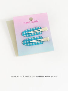 กิ๊บติดผม Mint Grid น่ารัก 2 แพ็คเครื่องประดับผมไร้รอยต่อน่ารักสําหรับเส้นผมหน้าผากและผมม้าสไตล์ญี่ปุ่นและเกาหลีใต้