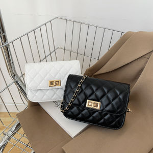 INS Internet Celebrity Fancy Fashion Popular Embroidery Thread Chain Crossbody Small Square Bag Female K-style Western Style All-Matching Shoulder Bag