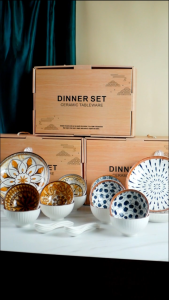 NexXio Hampers Mangkok Premium Peralatan Makan Japanese Style Bowl & Plate Set Keramik Hampers