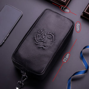 Clutch Bag Mens Leather Luxury Handbag Men 2024 New Arrival Classy Soft Cowhide Large Capacity Mobile Phone Bag Briefcase Men