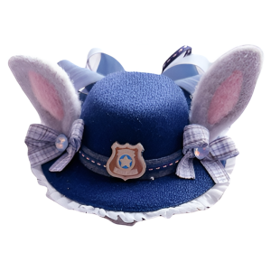 Cute Rabbit Ear Hair Clip Childrens Birthday Gift Girls Hair Accessories Lolita Bowknot Hair Decorations Judy Police Officer Series