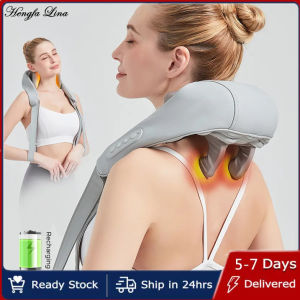 Hengfa Lina Electrical Shiatsu Back Neck Shoulder Body Massager Infrared Heated 4D Kneading Car/Home Massage Shawl Best Gift Health Care