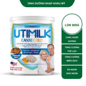 Sữa Canxi Utimilk Hộp 900 Gam giúp bổ sung canxiChống loãng xương chắc khỏe xương tăng cường thể lực tăng đề kháng