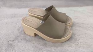 Crocs womens thick heel platform high heel slippers OEM