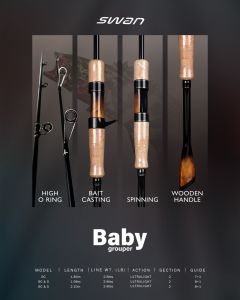 Joran UL Swan Baby Grouper Carbpn solid spinning